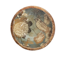Load image into Gallery viewer, Mango Wood Bowl- Birds Retro Mini 4"
