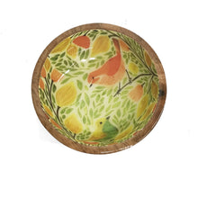 Load image into Gallery viewer, Mango Wood Bowl- Birds Floral Mini 4"

