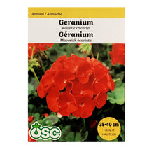 Load image into Gallery viewer, Geranium - Maverick Scarlet Seeds, OSC
