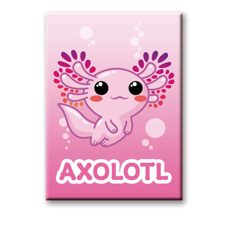 Magnet, Flat, Axolotl, Pink