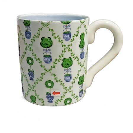 Dolomite Mug, 15oz, Topiary Pattern