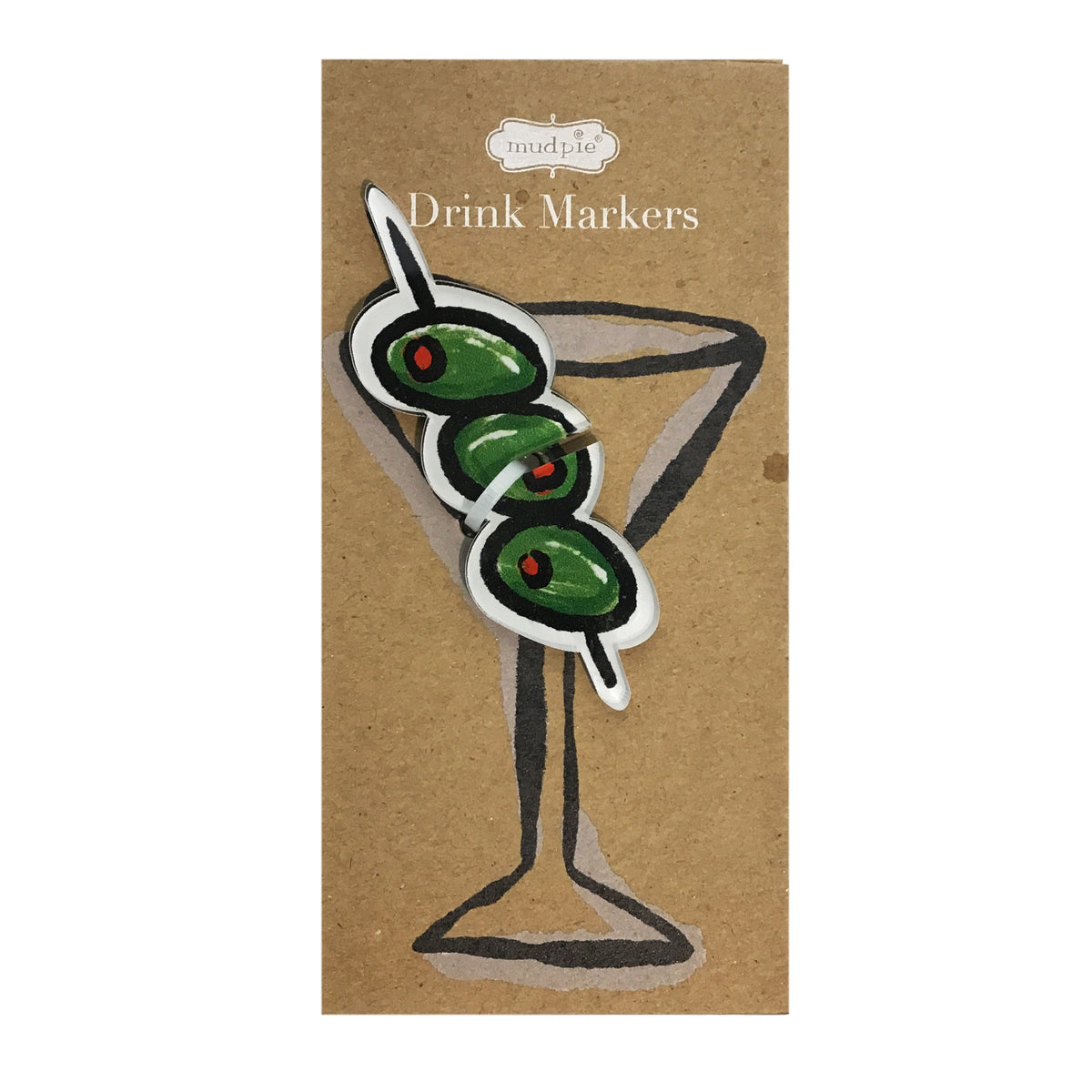 Drink Marker Set, Acrylic, 4 Assorted