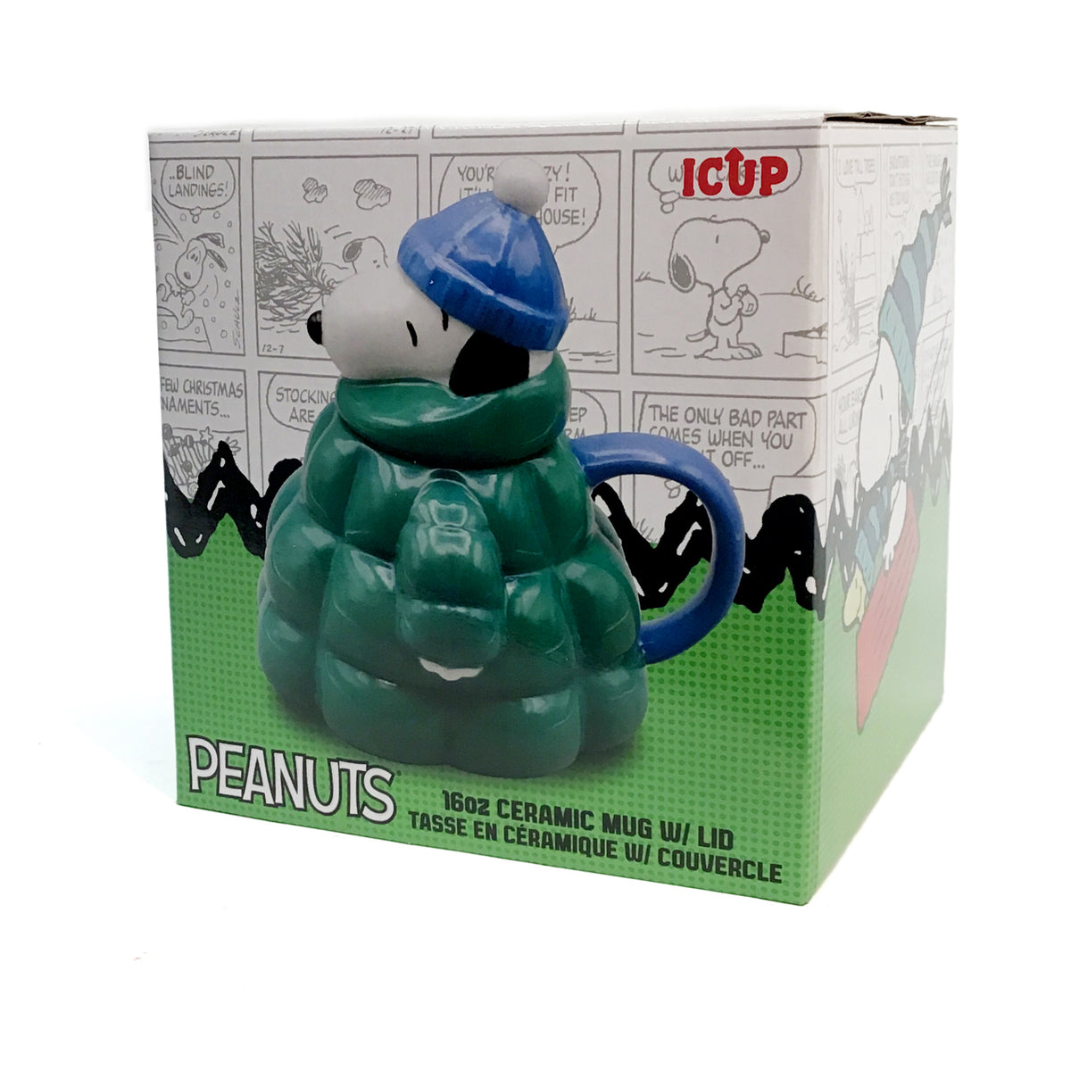 Ceramic Mug, 16oz, Snoopy Puffy Jacket