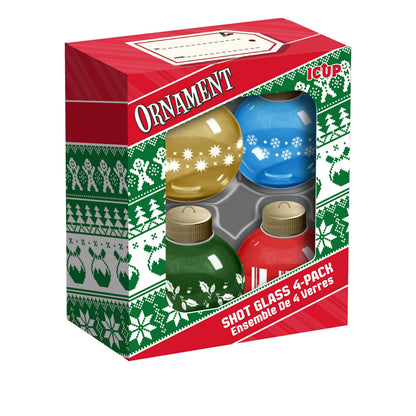 Shot Glass, Christmas Ornaments, S/4