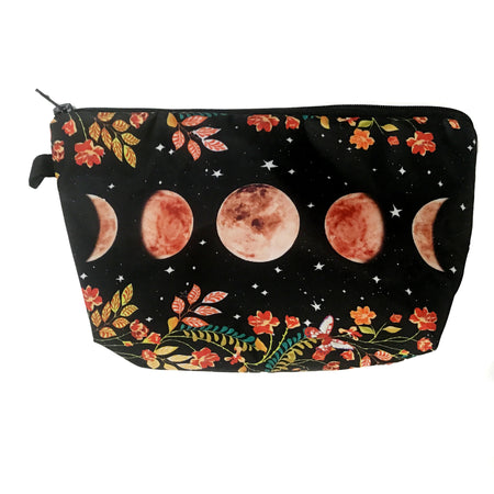 Moon Phase, Light Zipper Pouch