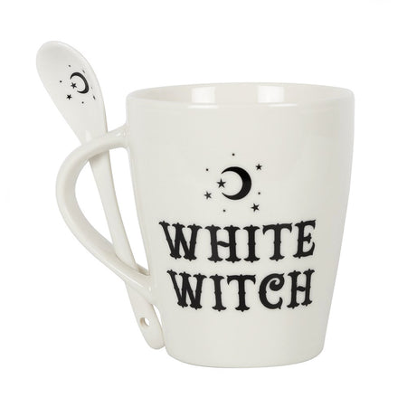 Ceramic Mug W/ Spoon : White Witch