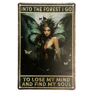 Wall Sign, Metal, Into The Forest