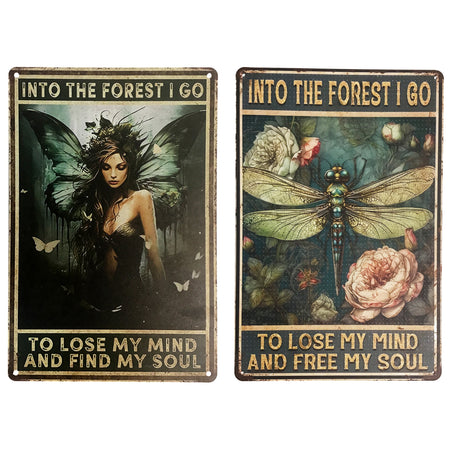 Wall Sign, Metal, Into The Forest