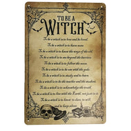 Wall Sign, Metal, To Be A Witch