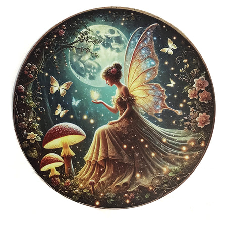 Round Sign, Metal, Fairy Moon