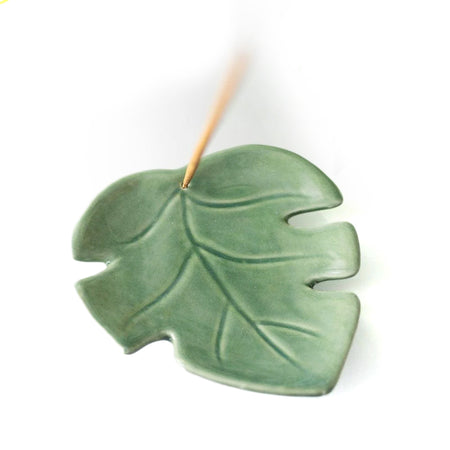 Incense Burner, Ceramic, Palm Leaf