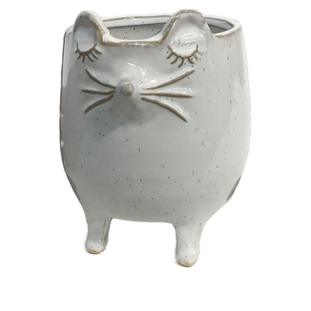 Planter, Stoneware, Mouse Shaped
