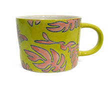 Load image into Gallery viewer, Stoneware Mug, 10oz, Wax Relief Flowers, 4 Ast
