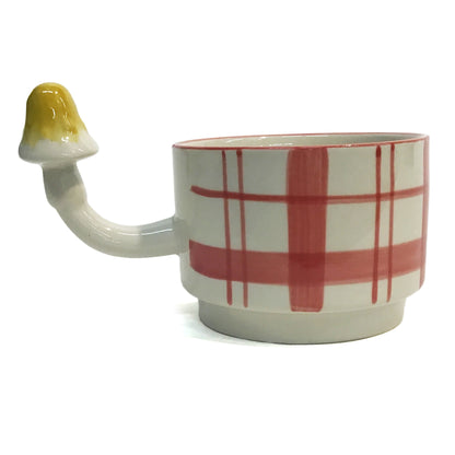 Stoneware Mug, 10oz, Stackable Shrooms4 Assorted