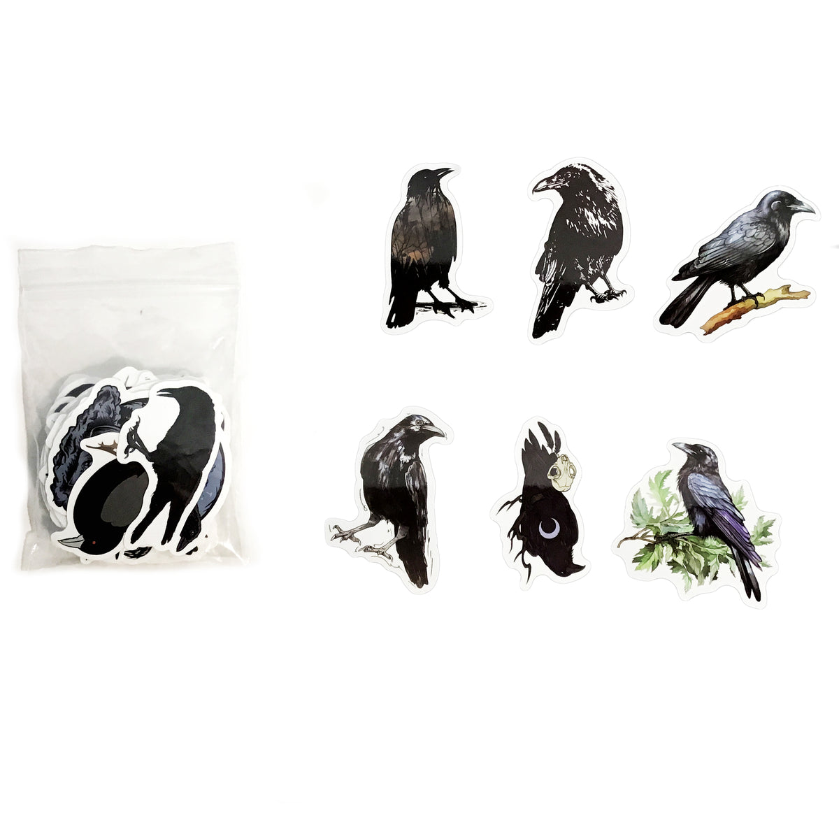 Sticker Pack, Raven, 50 Piece
