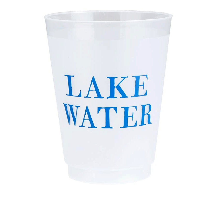 Plastic Frost Cup, 16oz, Lake Water, 8 Pack