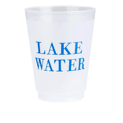 Plastic Frost Cup, 16oz, Lake Water, 8 Pack