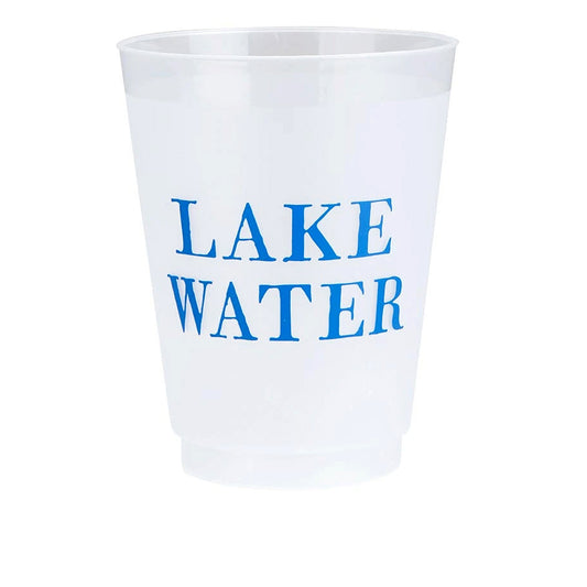 Plastic Frost Cup, 16oz, Lake Water, 8 Pack