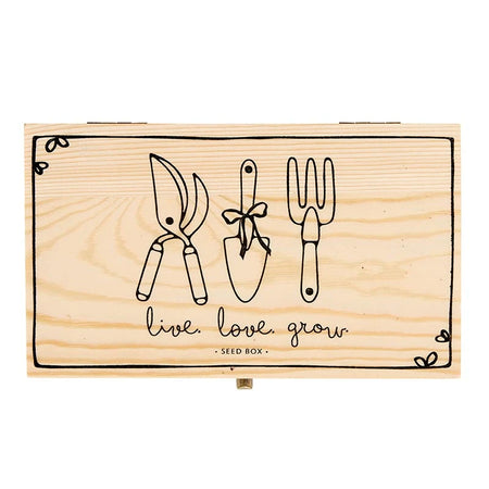 Seed Storage Box, Live,Love,Grow