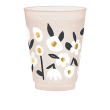 Load image into Gallery viewer, Plastic Frost Cup, 16oz, Floral, 8 Pack
