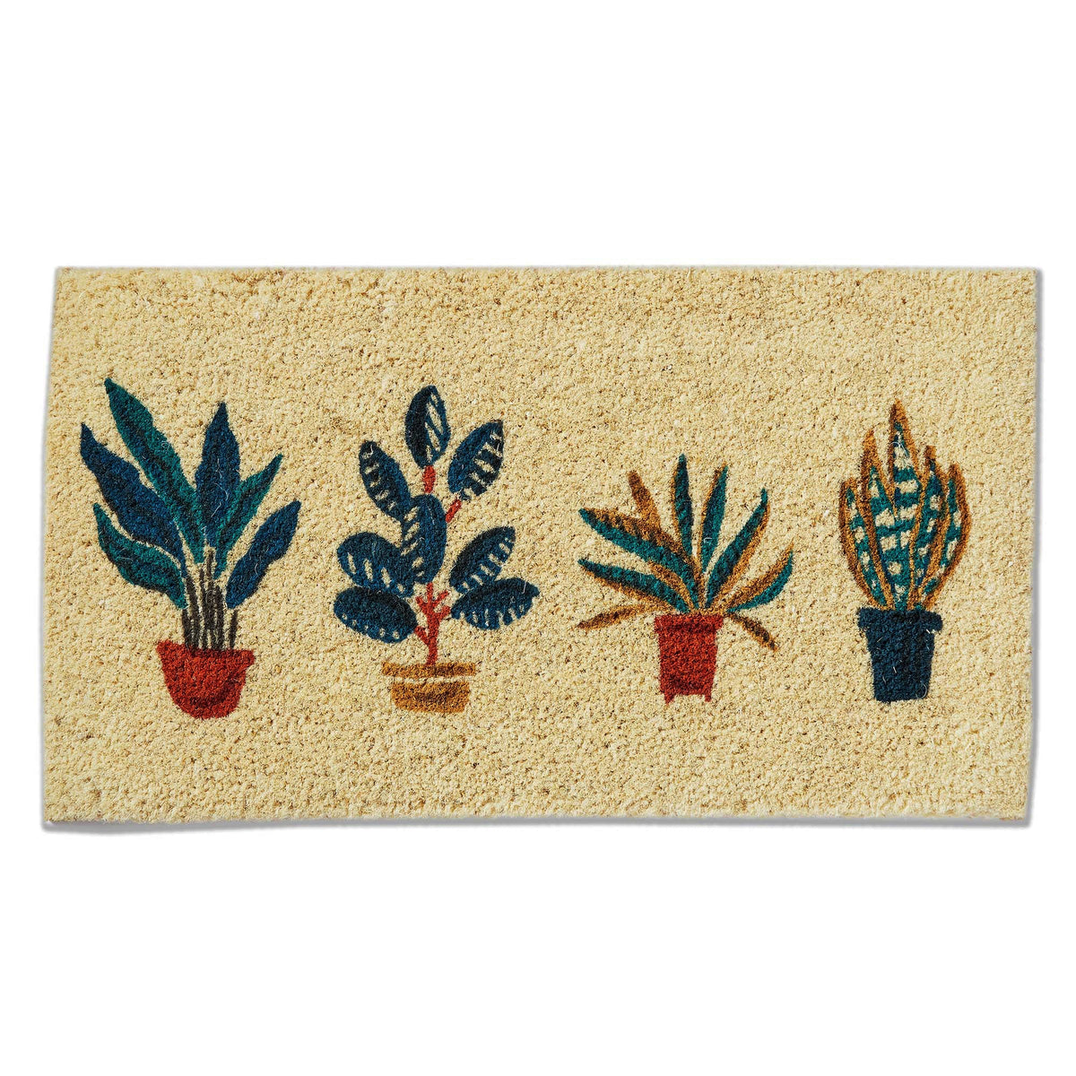 Coir Door Mat, Potted Plants