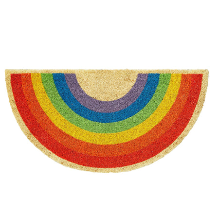 Coir Door Mat, Rainbow Shaped