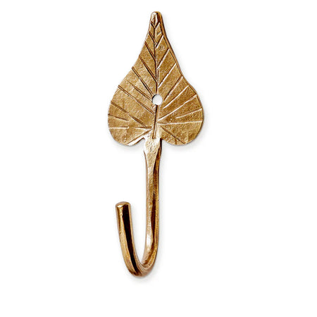 Metal Spade Wall Hook, Antique Brass