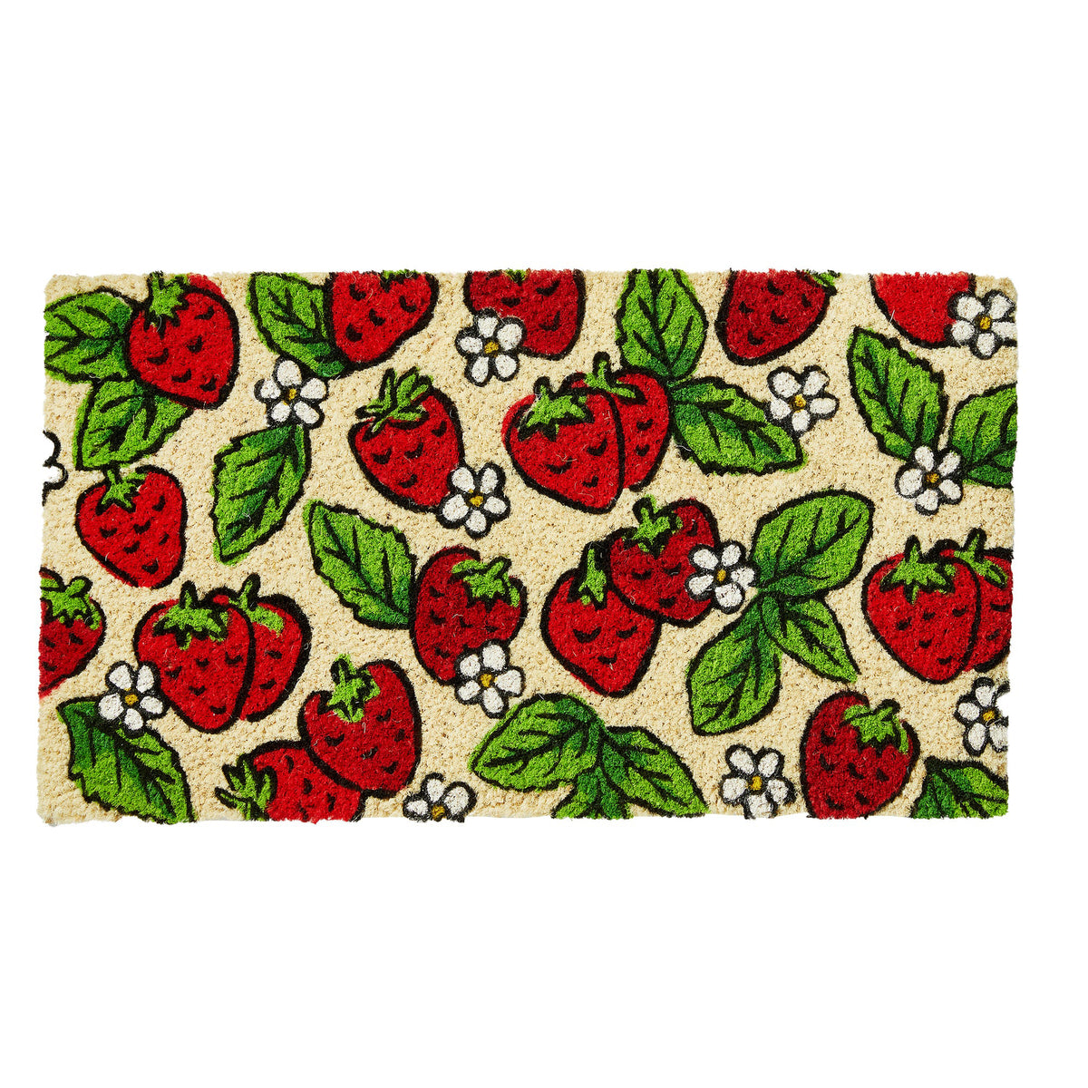 Coir Door Mat, Strawberry Garden