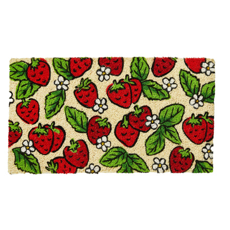 Coir Door Mat, Strawberry Garden