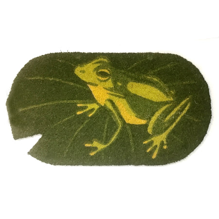 Coir Door Mat, Frog & Lily Pad