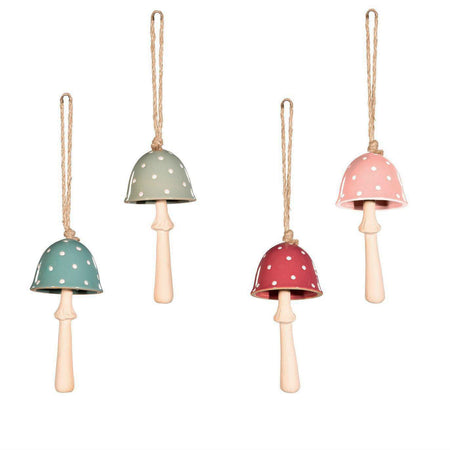 Ceramic Bell Wind Chime, Mushroom, Assorted