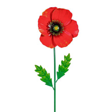 Load image into Gallery viewer, Garden Stake, What She Shed Metal Poppy, 2 Asst
