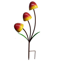 Load image into Gallery viewer, Garden Stake, Metal, Mushroom Trio, Assorted
