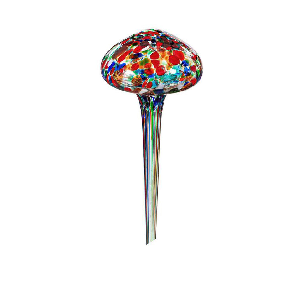 Colorful Glass Mushroom Watering Globe, 4 Styles