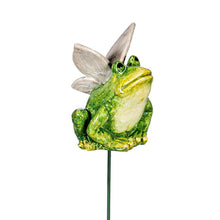 Load image into Gallery viewer, Plant Pick, Ceramic/Metal, Winged Frog
