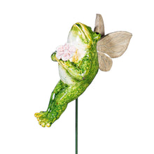 Load image into Gallery viewer, Plant Pick, Ceramic/Metal, Winged Frog
