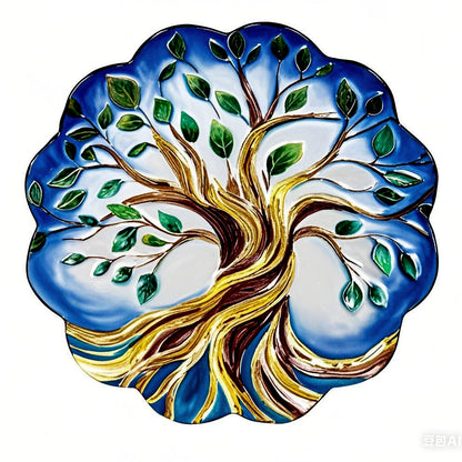 Metal Bird Bath with Stand, Tree Of Life