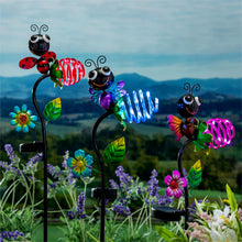 Load image into Gallery viewer, Garden Stake, Solar Insects, 3 Assorted,
