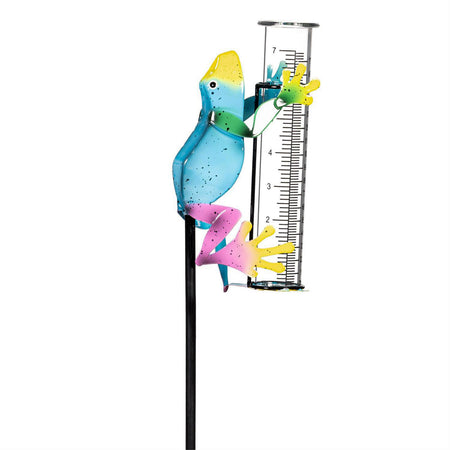 Rain Gauge Stake, Frog, 3 Assorted