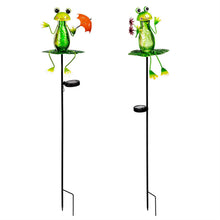 Load image into Gallery viewer, Garden Stake, Metal, Solar Frogs, 2 Assorted
