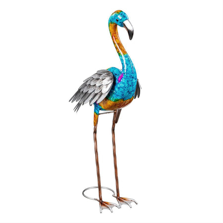 Statue, Metal, Gradient Flamingo