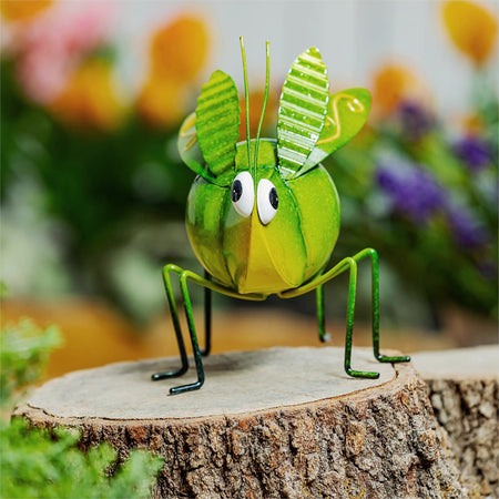 Statue, Metal, Verdant Grasshopper, 7in