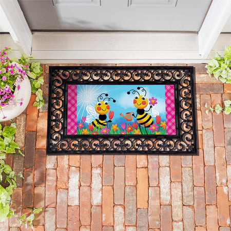 Bee Tending Sassafras Switch Door Mat