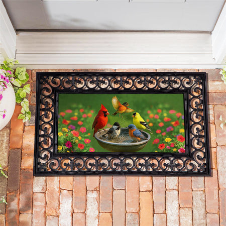 Birdbath Sassafras Switch Door Mat