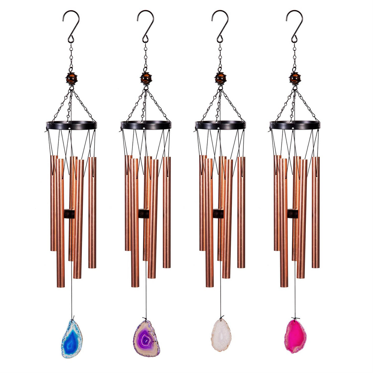 Wind Chime, 26in, Agate,4 Assorted