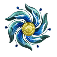 Decor Wall Spinner, 13in, Celestial Blue Swirl