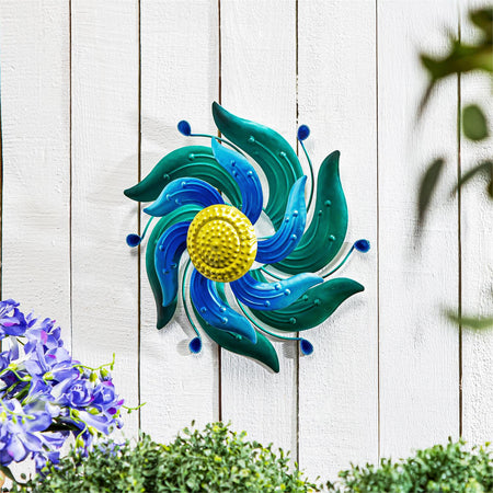 Decor Wall Spinner, 13in, Celestial Blue Swirl