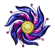 Decor Wall Spinner, 13in, Celestial Purple Swirl
