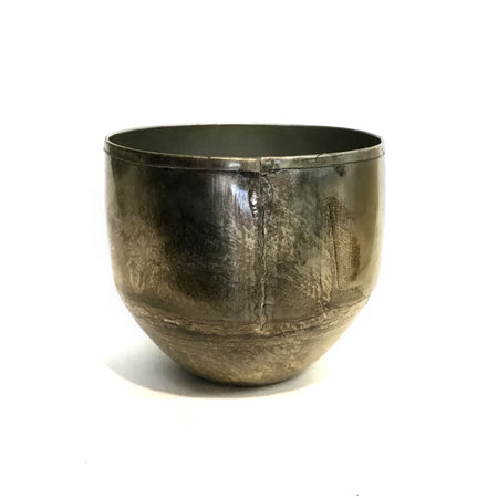 Pot, 4in, Metal, Distressed Pewter