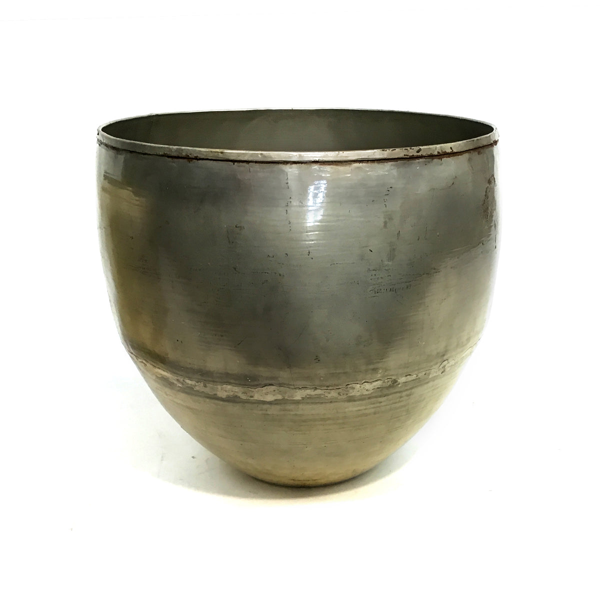 Pot, 6in, Metal, Distressed Pewter